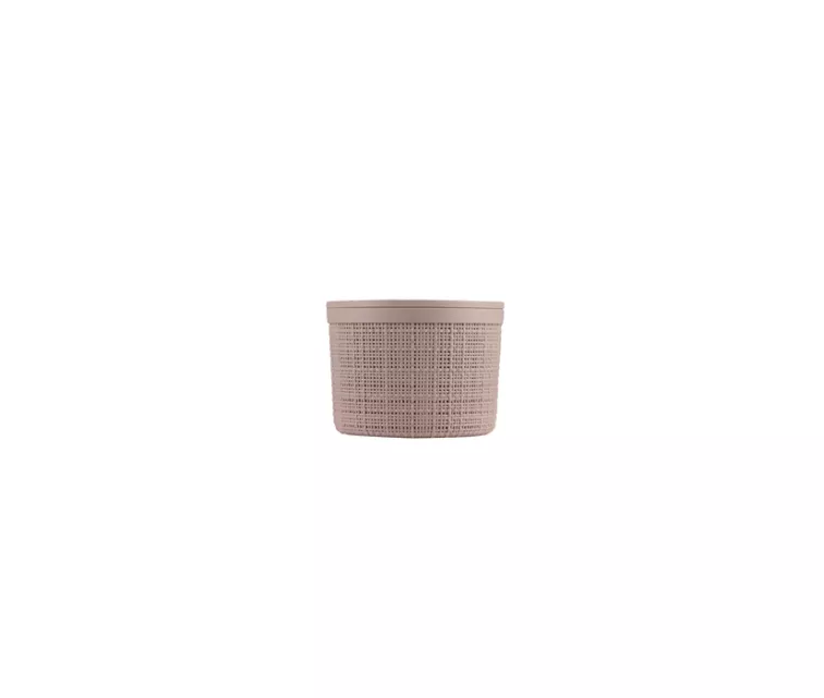 Krepšelis su dangčiu Džiutas apvalus 2L Ø17x13cm rožinis