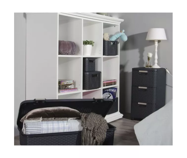 Kolme sahtliga kast Style 33x38x60cm tumepruun