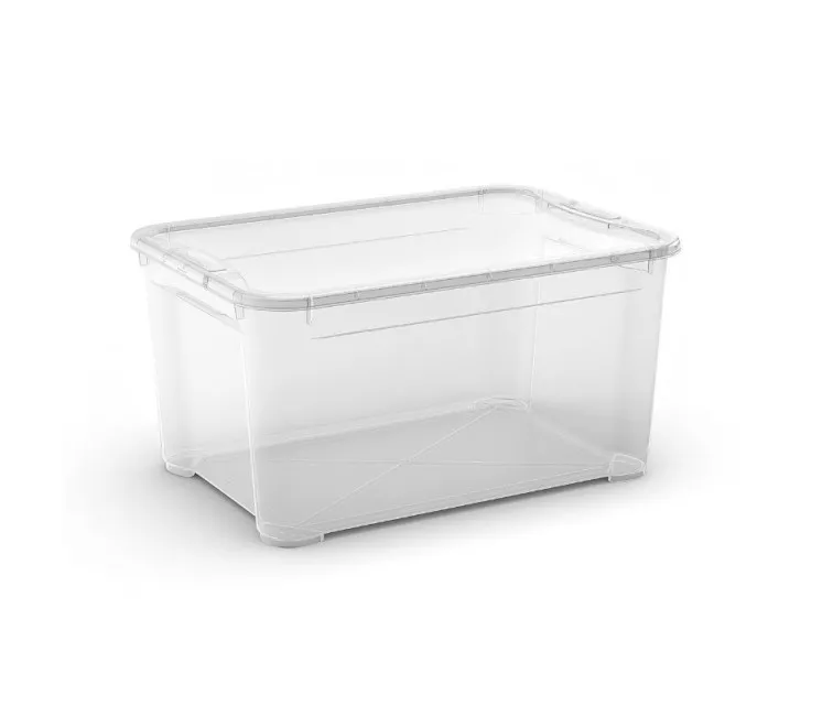 Box with lid T Box XL 47L 39x55,5x28,5cm transparent