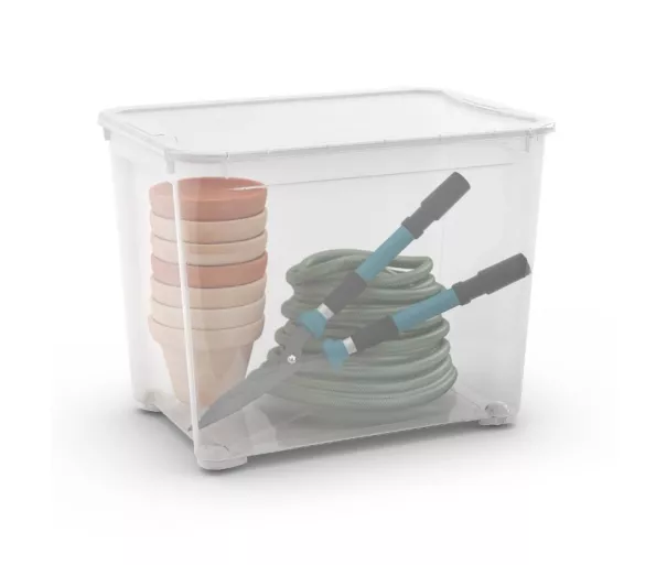 Box with lid T Box XXL 70L 39x55,5x42,5cm transparent