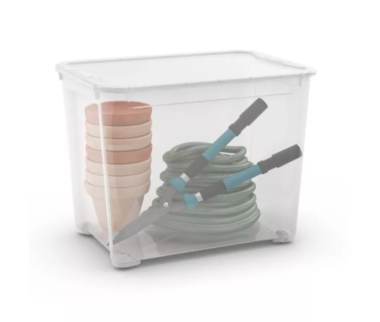 Коробка с крышкой T Box XXL 70L 39x55,5x42,5 см прозрачная