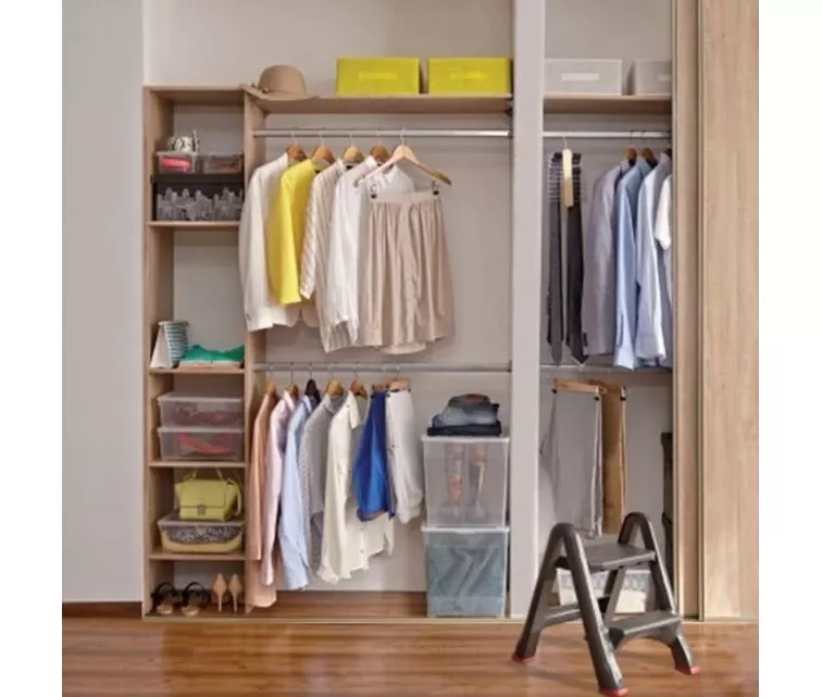 Коробка с крышкой Textile Box 45л 59,6x39,4x23cм прозрачная