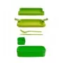 Food bowl rectangle with cutlery 1,4L Lunch&Go green