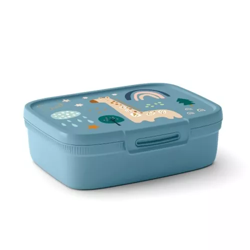 Прямоугольный контейнер для хранения продуктов Snap Box с разделителем 1,8 л сине-серого цвета 