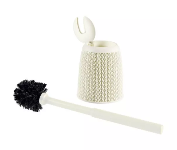 Toilet brush with holder Knit Ø14x43cm white