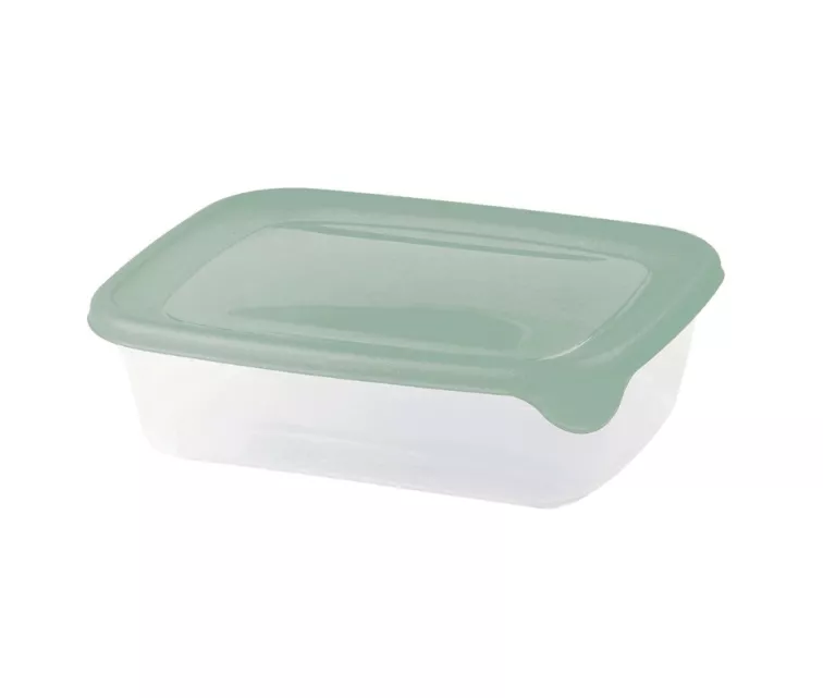 Прямоугольный контейнер для продуктов Fresh&Go объемом 0,5 л, зеленый.