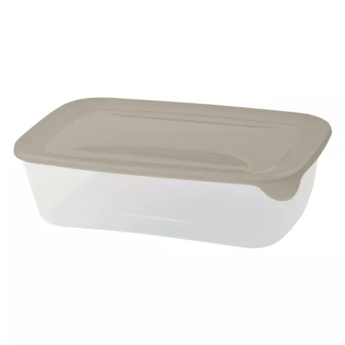 Прямоугольный контейнер для продуктов Fresh&Go объемом 2 л, бежевый.