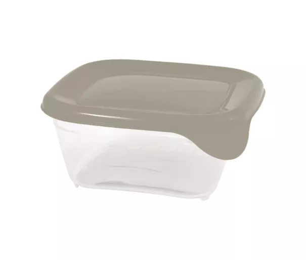 Square food container 0.25L Fresh&Go beige