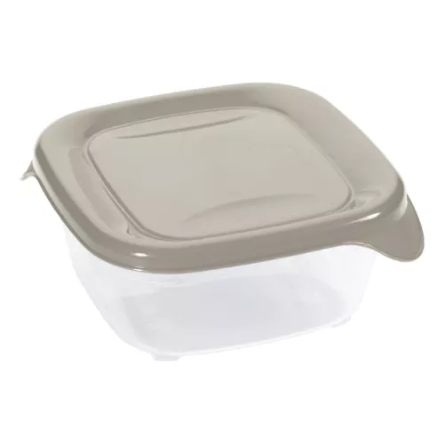 Square food container 0.8L Fresh&Go beige