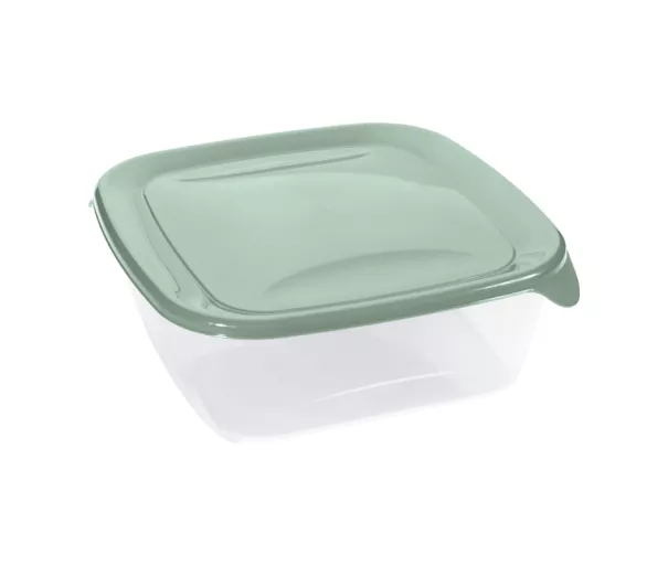 Square food container 1.7L Fresh&Go green
