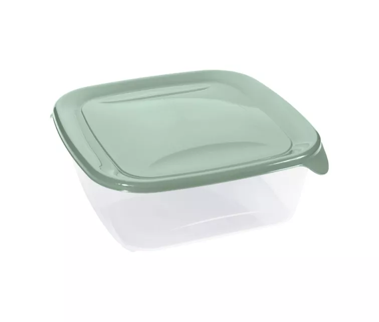 Square food container 1.7L Fresh&Go green