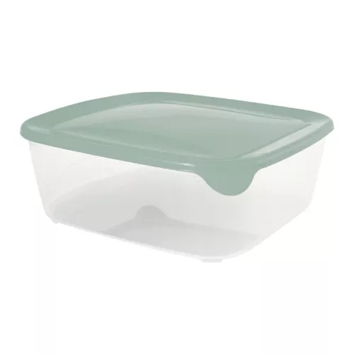 Квадратный контейнер для продуктов Fresh&Go объемом 2,9 л, зеленый.