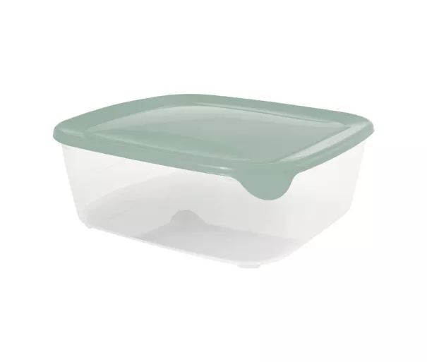 Square food container 2.9L Fresh&Go green