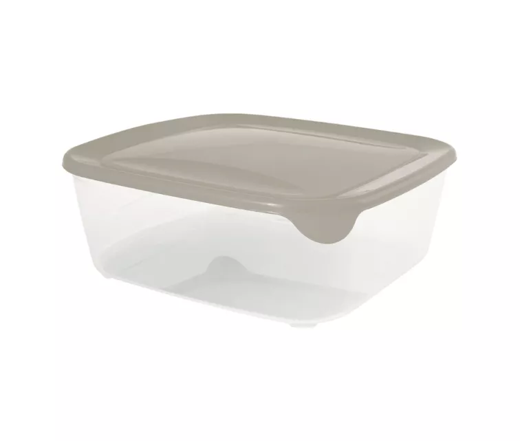 Square food container 2.9L Fresh&Go beige