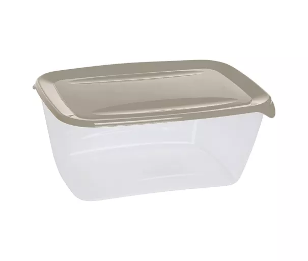 Прямоугольный контейнер для продуктов Fresh&Go объемом 5 л, бежевый.