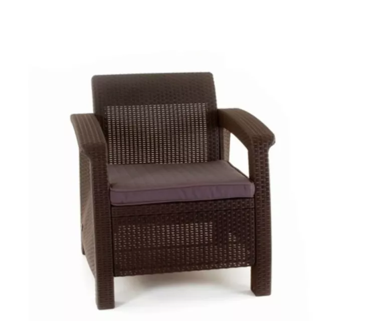 Sodo baldų komplektas Corfu Box Set rudas