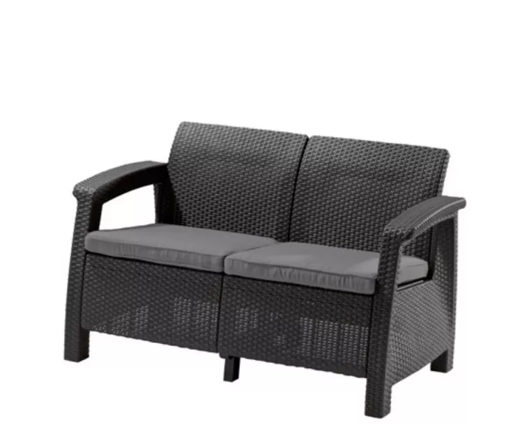 Sodo baldų komplektas Corfu Box Set rudas