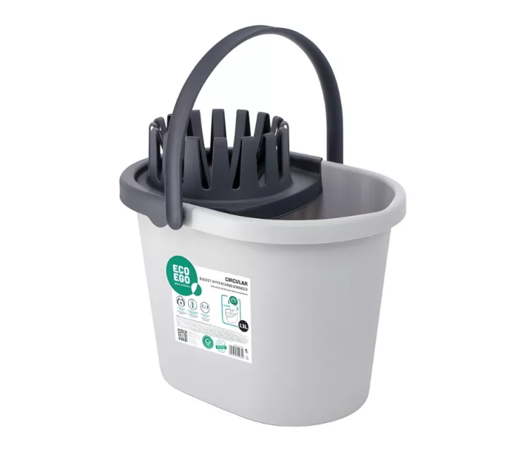 Oval bucket with round push button Eco Ego