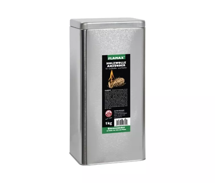 Ökoloogilised puiduhakke süüterullid 1kg metallkarbis