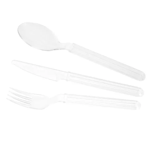 Galda piederumu komplekts (dakša, nazis, karote) Trippy balts