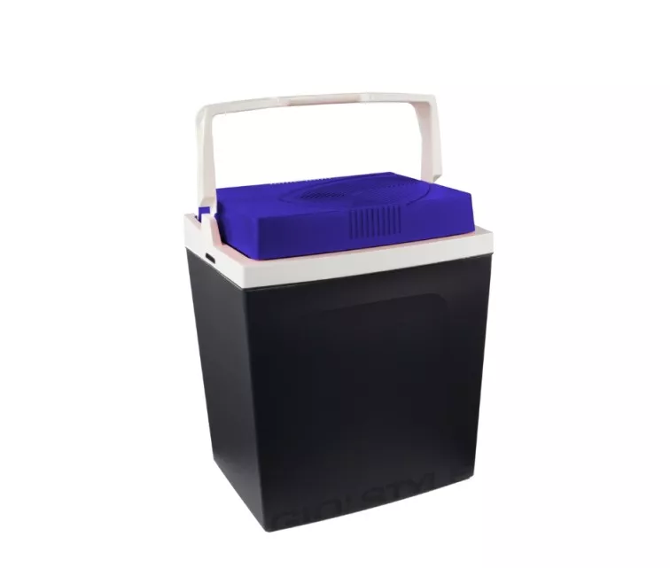 Cool box electric Brio 26 12/230V assorted dark gray-red/blue