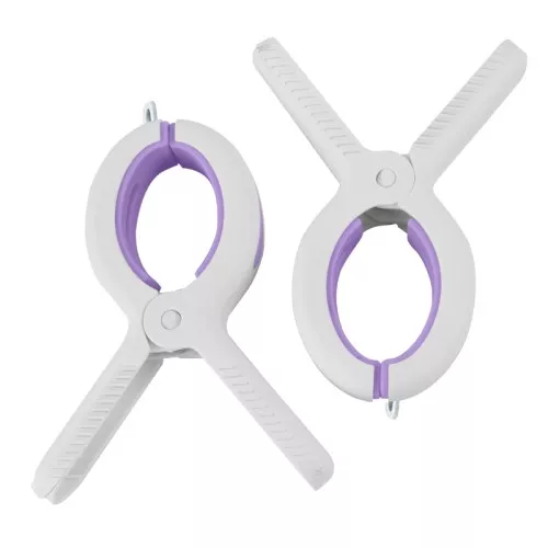 Прищепки для пляжных полотенец Love XL 2 шт. 10x2x13 см, ассорти, салатовый/голубой/оранжевый/сиреневый