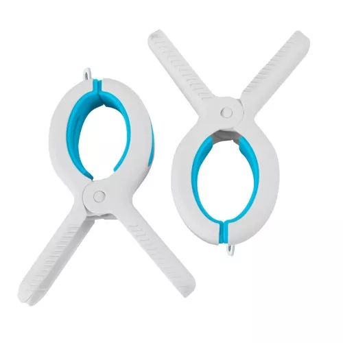 Прищепки для пляжных полотенец Love XL 2 шт. 10x2x13 см, ассорти, салатовый/голубой/оранжевый/сиреневый