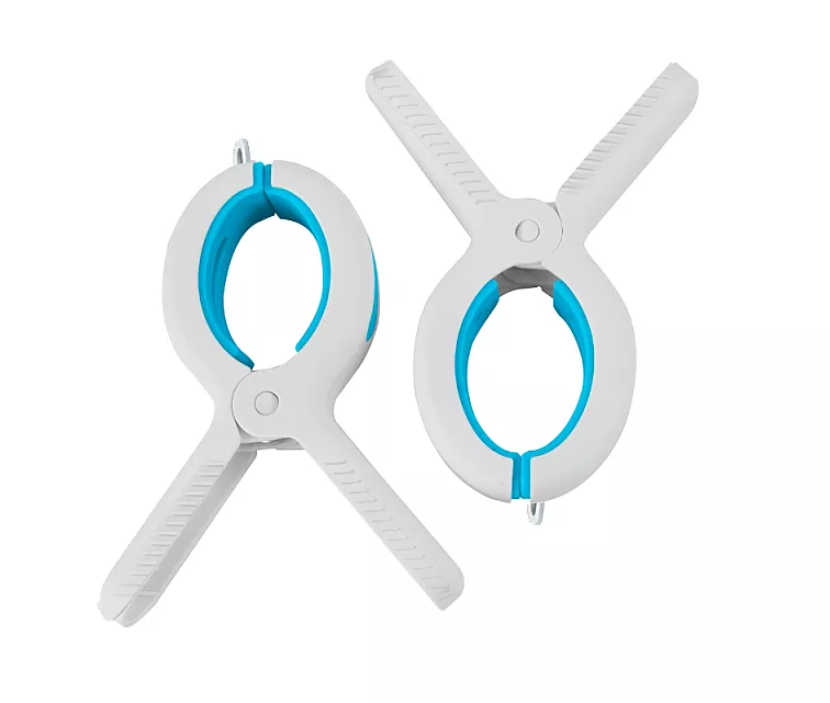 Прищепки для пляжных полотенец Love XL 2 шт. 10x2x13 см, ассорти, салатовый/голубой/оранжевый/сиреневый