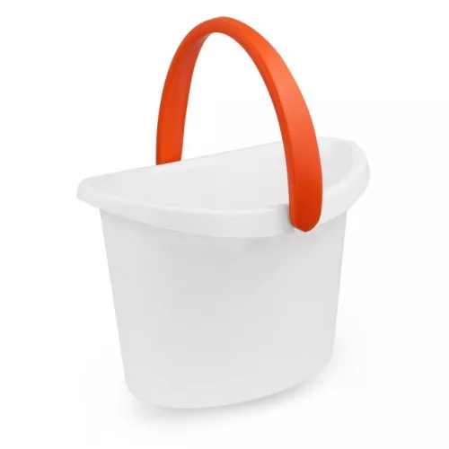 White oval bucket love 9.5L assorted