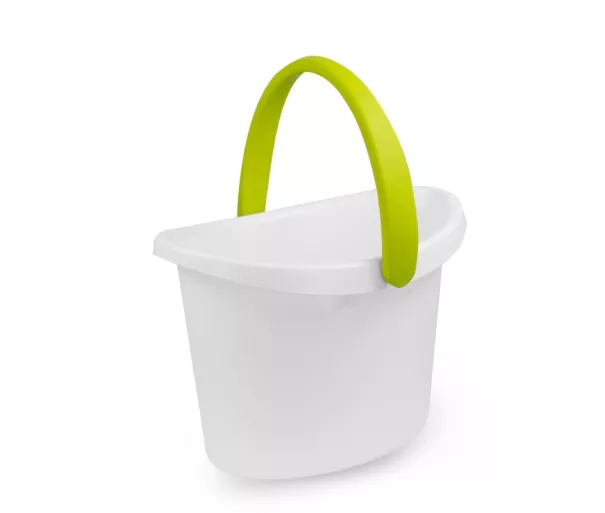 Baltas ovalus kibiras love 9.5L asorti
