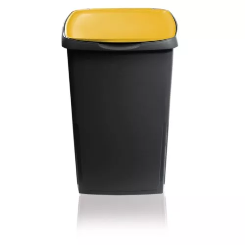 Контейнер для мусора Ecosolution 45л 37x36x53,5см темно-серый/желтый