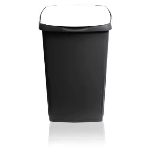 Мусорное ведро Eco Solution 45л 37x36x53.5см темно-серый/белый