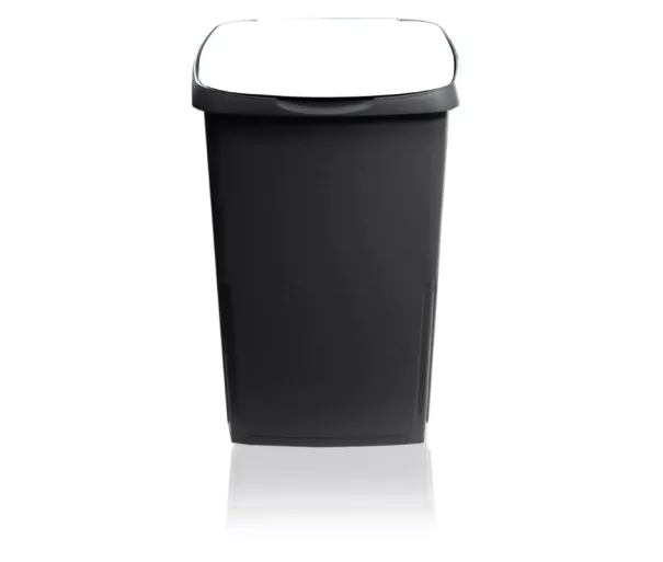 Мусорное ведро Eco Solution 45л 37x36x53.5см темно-серый/белый