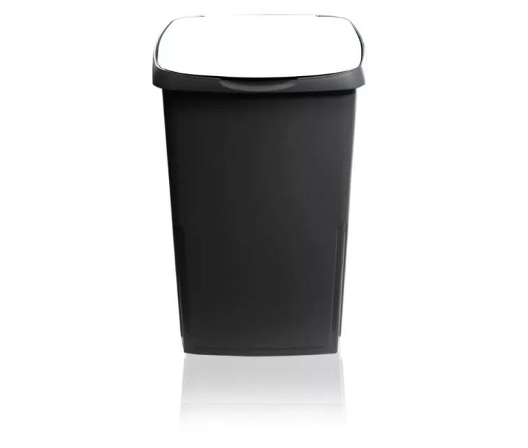Šiukšliadėžė Eco Solution 45L 37x36x53,5cm tamsiai pilka/balta