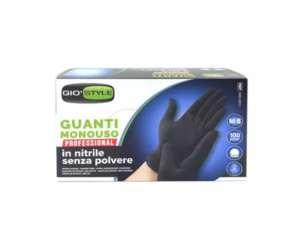 Nitrile disposable gloves 100 black M size 24x9,5x0,05cm