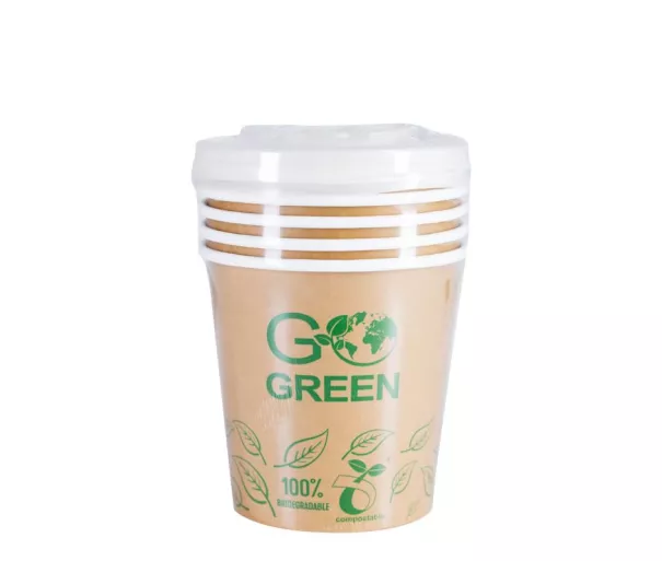 Compostable food containers with lids Go Green 700ml 5pcs/0,115kg