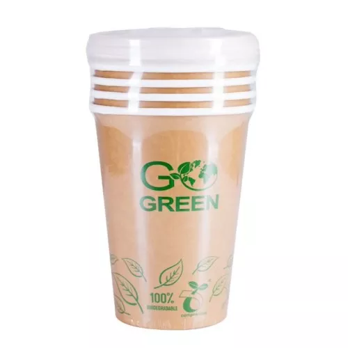 Kompostitavad kaanega toidunõud Go Green 940 ml, 5 tk. / 0,131 kg 