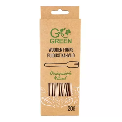 Go Green wooden fork 20 pcs/0,07kg