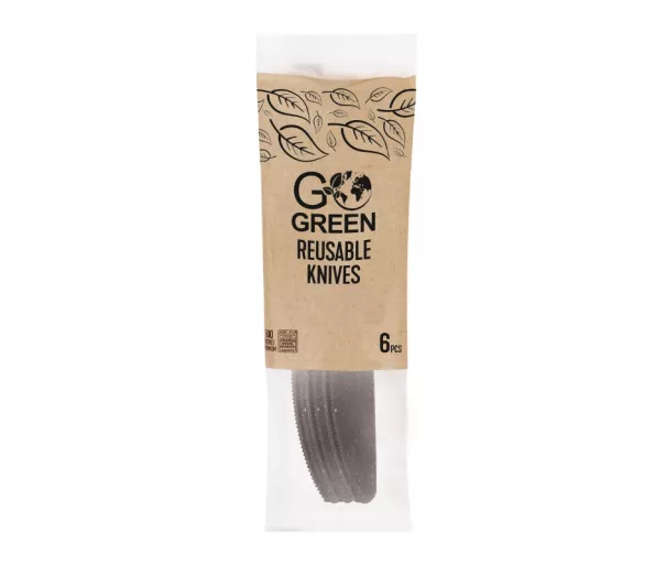Reusable knives Go Green 6 pcs. black