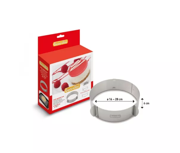 Round cake ring with variable diameter Ø16-28cm