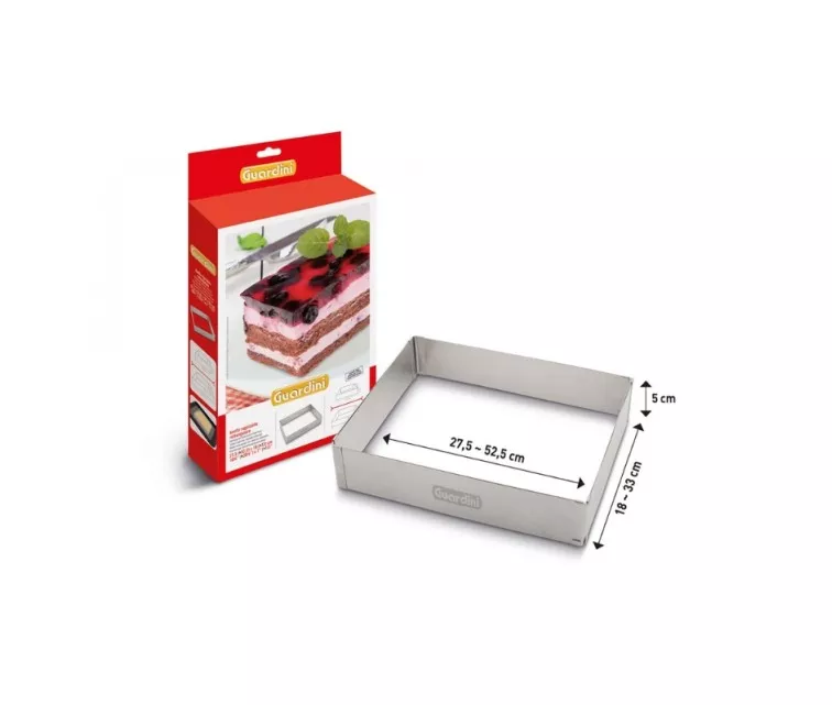 Torto žiedas stačiakampis, kintamo dydžio 18x27,5x5cm>33x52,5x5cm