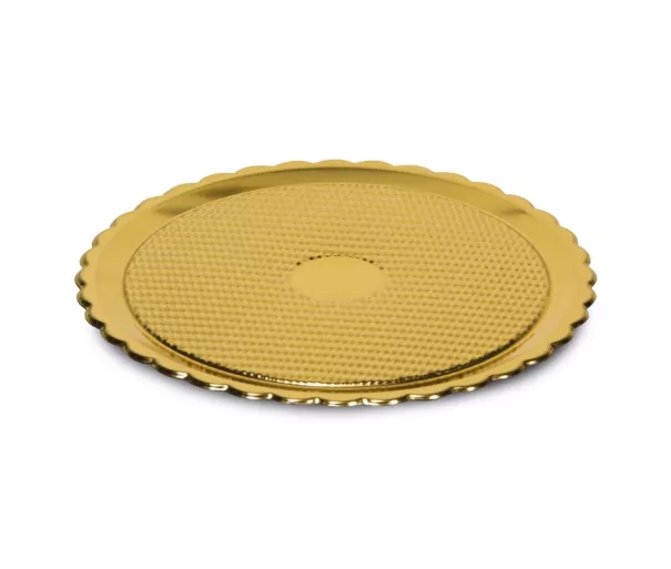 Plastic trays gold set of 2 Easy Bake Ø28cm
