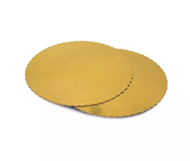 Paper cake trays in gold 2 pcs. Easy Bake Ø32cm