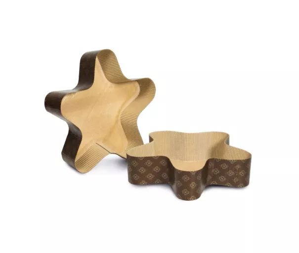 Žvaigždės formos popierinių kepimo formų rinkinys 3 vnt. Lengvas kepimas 25x21cm