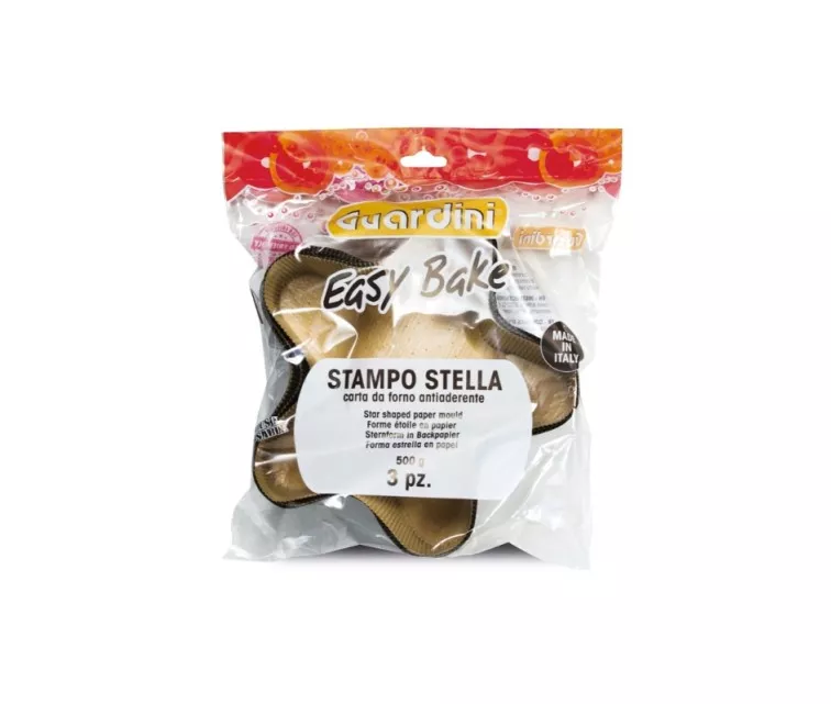 Star-shaped set of paper baking molds 3 pcs. Easy Bake 25x21cm