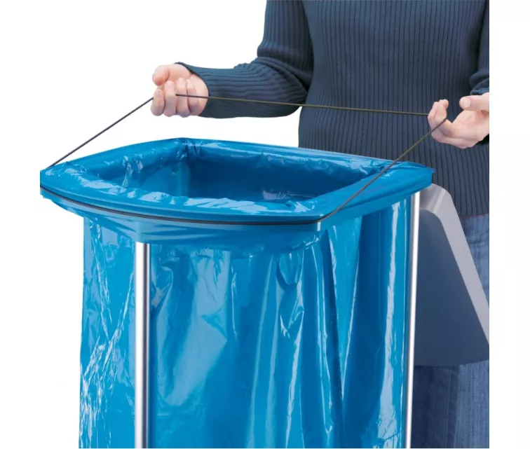 Подставка для мусорных пакетов ProfiLine MSS XXXL / 120L / алюминий, серый пластик