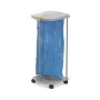 Подставка для мусорных пакетов на колесах ProfiLine MSS XXXL / 120L / алюминий, серый пластик