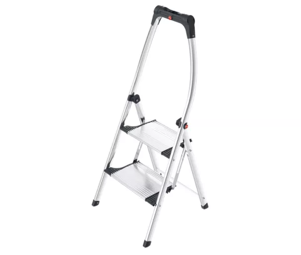 Sulankstomas laiptelinis suoliukas MK100 TopLine / aliuminis / 2 pakopos