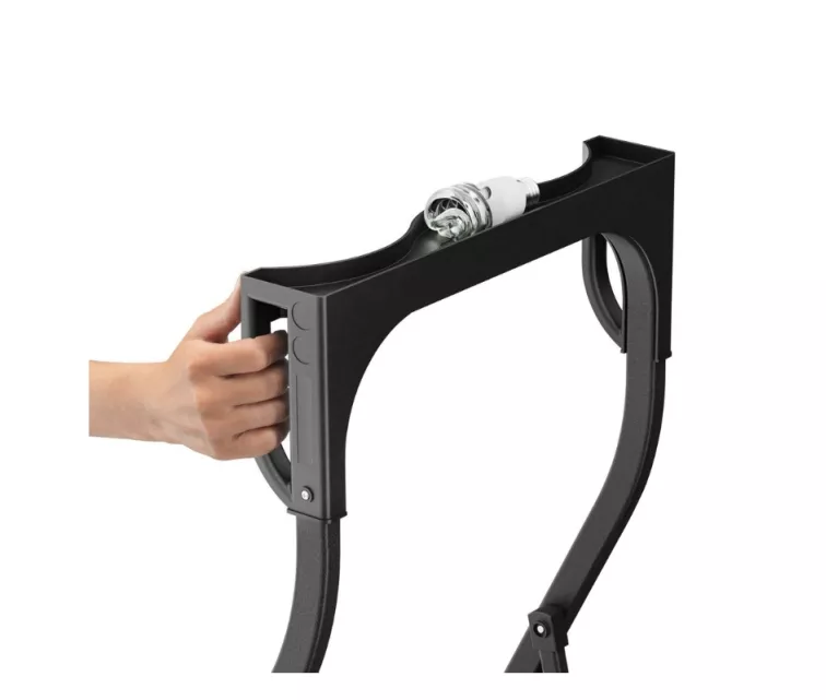 Складная стремянка K77 ComfortLine / алюминиевая / 2 ступени, защитная ручка / черная