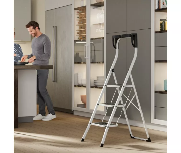 Kokkupandav astmepink K75 StandardLine / alumiinium / 3 astet, turvakäepide